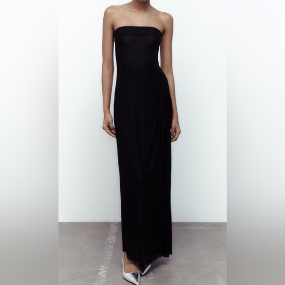 Zara strapless mesh maxi dress - Picture 1 of 4